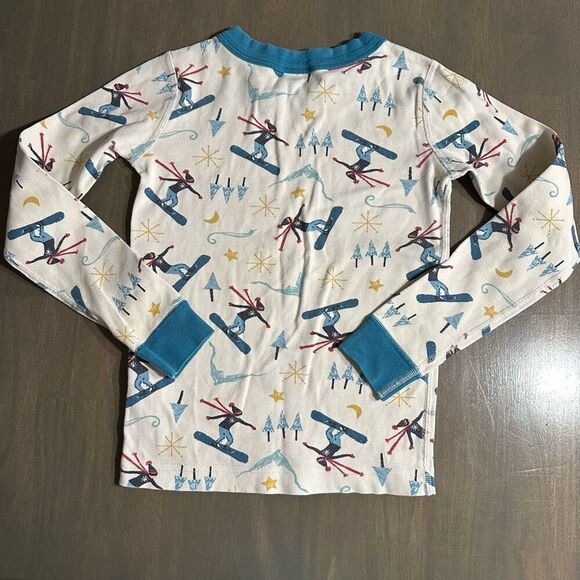 Hanna Andersson size 8 Ski Print Long John Pajama TOP ONLY - Picture 2 of 5